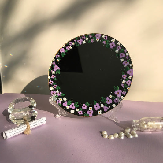 Oh My Purple Handpainted Mirror