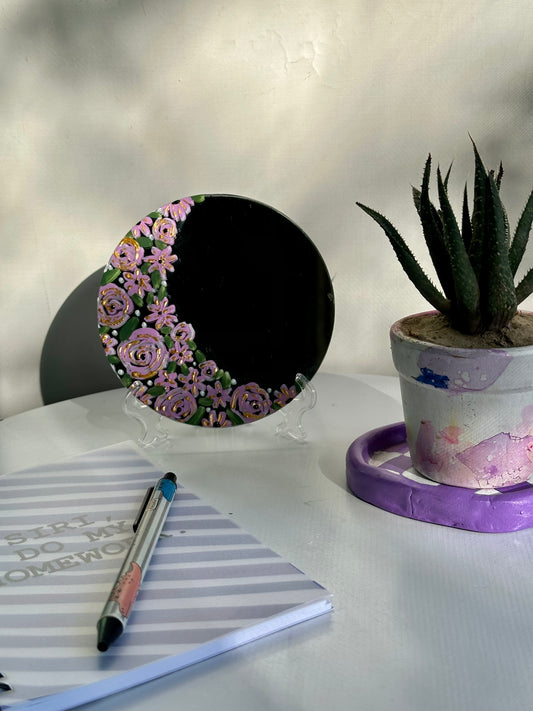 Lavender Lassie Handpainted Mirror